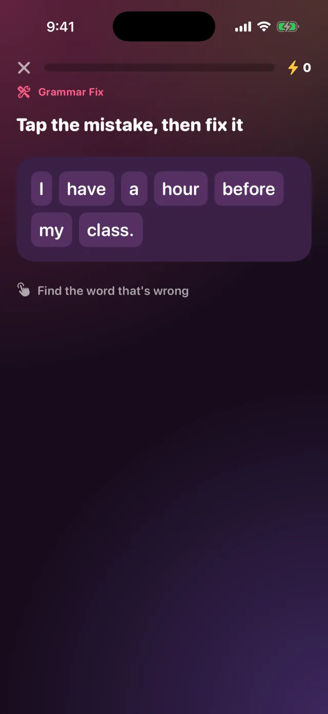 Grammar Fix game